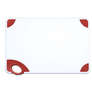 15x20x1/2" Rectangular Cutting Board with Brown Rubber Grip Hook, Plastic Chopping Board (Brown) by Winco – 20"L x 15"W, Plastic, Brown, Model CBN-1520BN