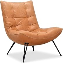 Kayne Tufted Accent Chair in Brown Leather by Hooker Furniture