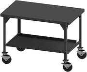 Durham HDWBM-3660-8PHSB-95 Mobile Workbench, Side Brakes, 60 x 36, Gray