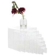 Clear Acrylic Risers Set of by AARCO DISPLAY PRODUCTS – Acrylic, Clear, Pack of 7, Model 1046