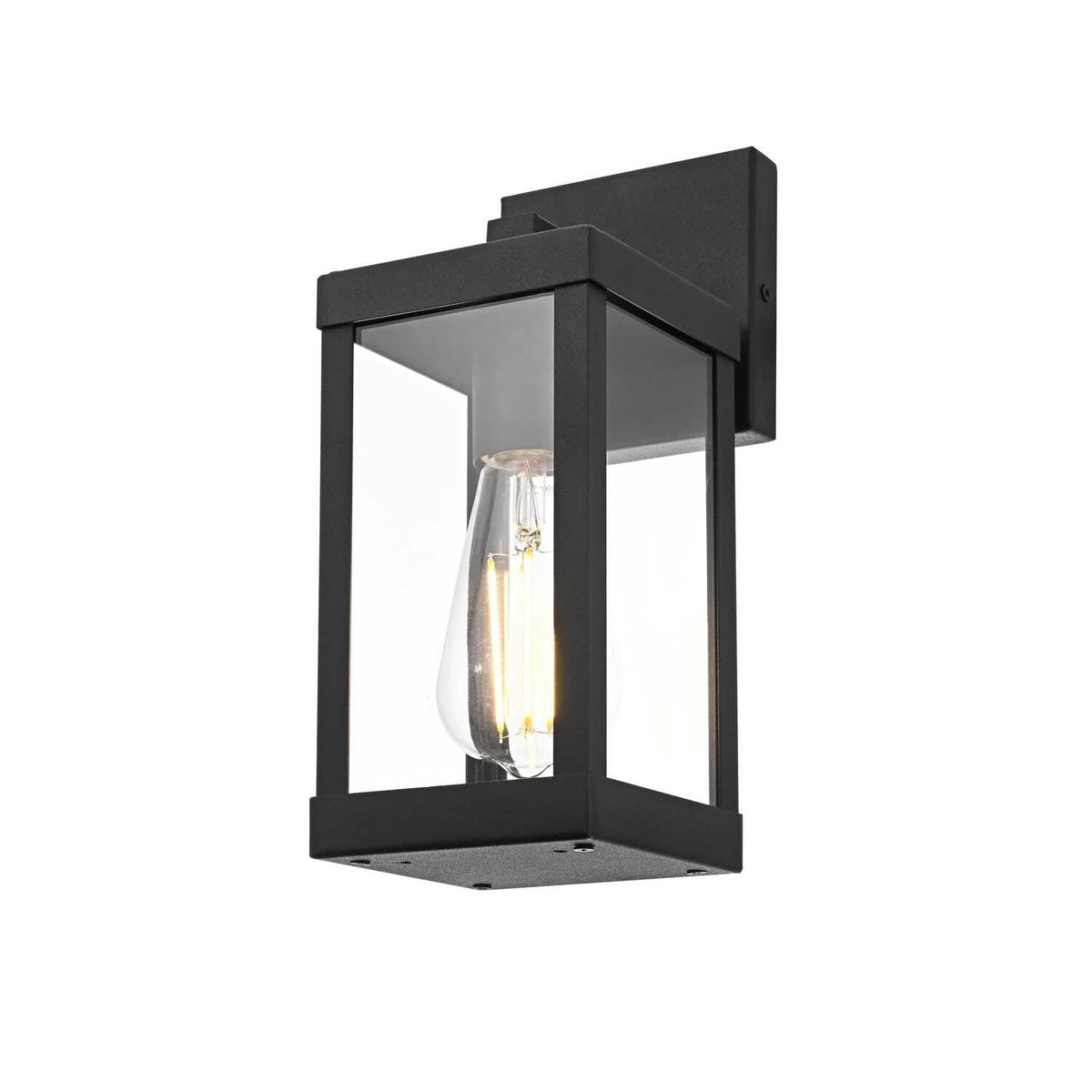 Peter One Light Outdoor Wall Sconce Black by Lighting Design – Iron, Black, Model OD413W11BK