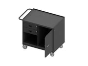 Mobile Bench Cabinet by Durham – Alloy Steel, Grey, Model 3118-95