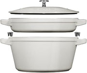 STAUB 40508-385 Stackable Cocotte Campagne Large Cast Iron Pot, Grill IH Compatible