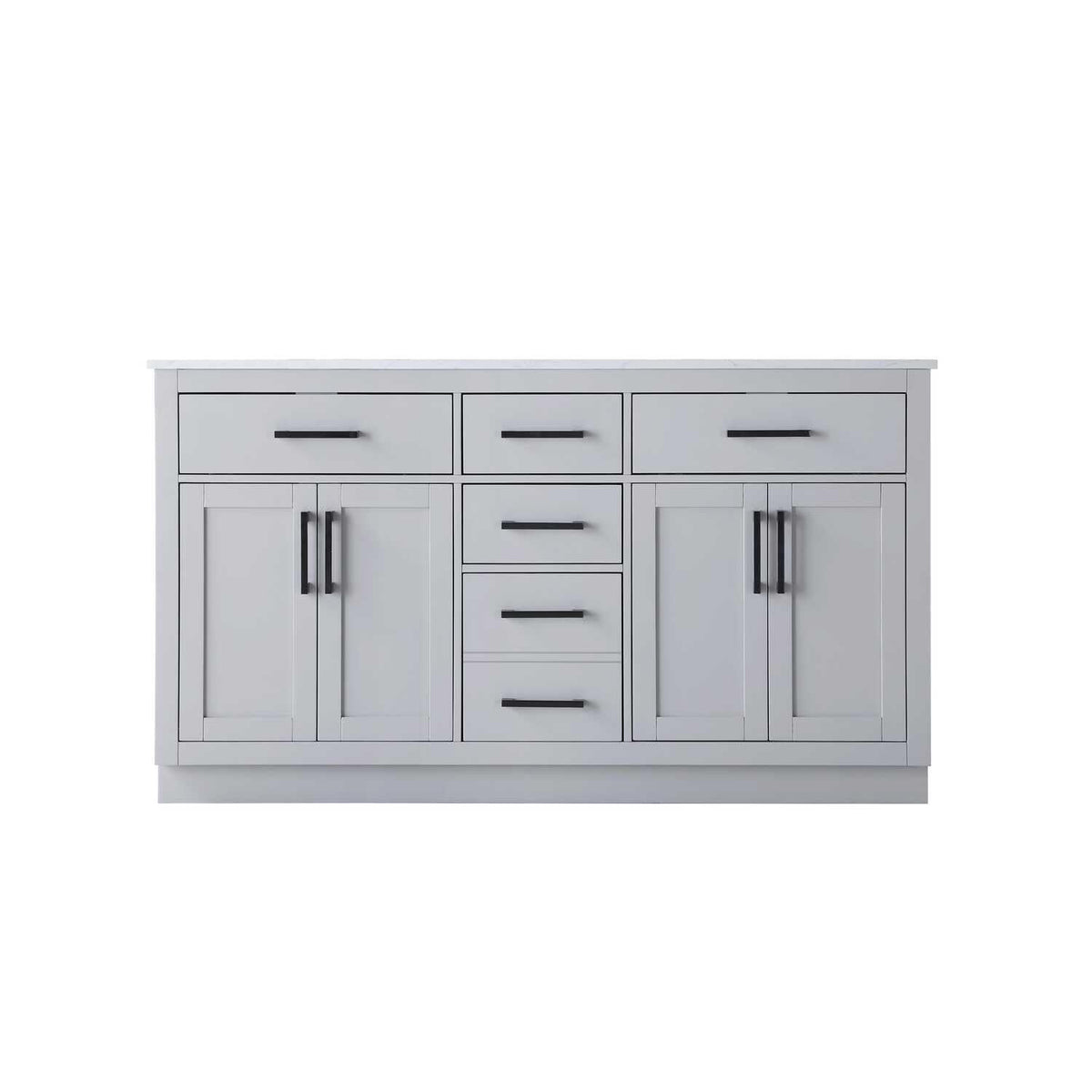 Alden Bathroom Vanity Grey by Lighting Design – Wood, Grey, Model VF29760DGR