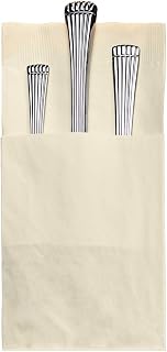 Hoffmaster 020162 603-QS-D17 2-Ply Ecru Quickset Dinner Napkin, 1/8 Fold, 17" Length x 17" Width, Coin Embossed (8 Packs of 100)