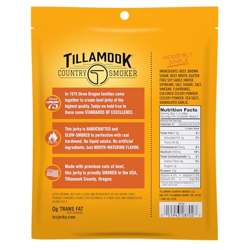 TILLAMOOK COUNTRY SMOKER Teriyaki / 2.5 Ounce (Pack of 1) / 1 Jerky