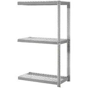 Expandable Add-On Rack 72x24x84 3 Level Wire Deck 750 lb. Cap Per Level GRY by Global Industrial – Alloy Steel, Gray, Model 716449