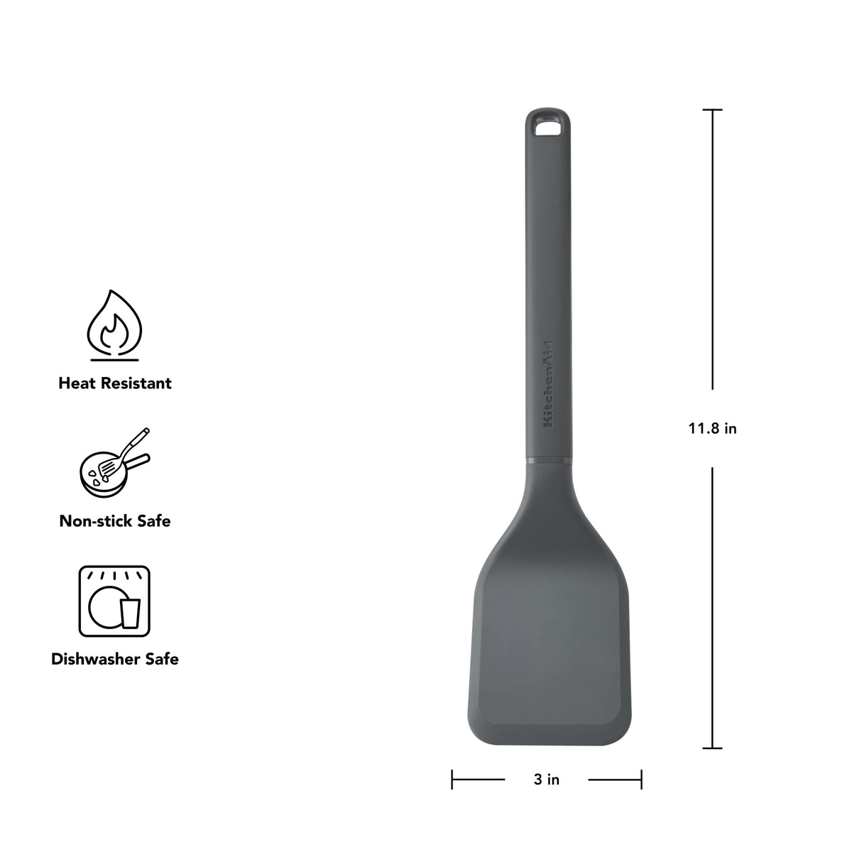KitchenAid Charcoal Gray / 11.8 Inch / 1 Spatulas