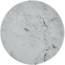 Delfin Serving Disk Round Light Marble-Look Melamine - 11" Dia x 3/4 H