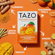 TAZO Mango Tangerine Turmeric / 16 Count (Pack of 6) / 1 Herbal