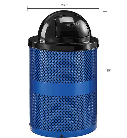 Global Industrial Blue / Industrial / 36.0 gallons Trash, Recycling & Compost