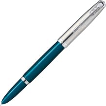 Parker 2123509 Fountain Pen, F, Fine Point, 51 Teal Blue CT