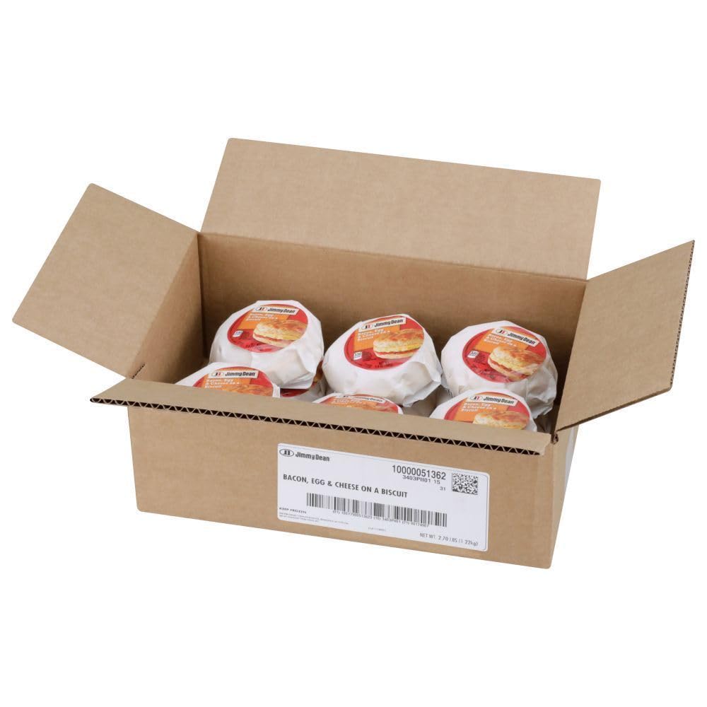 Bacon, Egg and Cheese Sandwich Biscuit, 3.6 Ounce -- 12 per case. by Jimmy Dean – 12/Case, Pack of 12