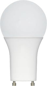 Satco 11.5 Watt, A19 LED Light Bulb, 2700K, Warm White, 1100 Lumens, 90 CRI, Frost Finish, GU24 Base, 220 Degree Beam, Dimmable, Damp, Enclosed Fixture Rated, 120V, CEC, Replacement Bulb (2 Pack)