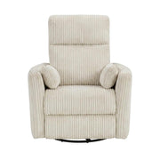 Corduroy Swivel Glider Recliner with 360-Degree Swivel by Starlight Canyon Home – Corduroy, Beige