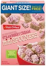 Malt O Meal Strawberry Cream Mini Spooners Cereal, 36 Ounce -- 8 per case.