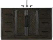 Elegant Kitchen and Bath 54" Single Bathroom Vanity in Chocolate Oak