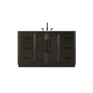 Elegant Kitchen and Bath 54" Single Bathroom Vanity in Chocolate Oak by Elegant Lighting – Wood, Chocolate Oak, Model 5607839