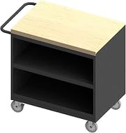 Durham 3111-MT-95 Mobile Bench Cabinet, no Door, Maple top