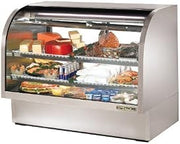 True TCGG-60-S-LD 60"W Curved Glass Deli Case, Service Type, Stainless Steel Exterior