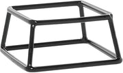 HUBERT Pedestal Display Riser Square Black Rubber-Coated - 7"L x 6"W x 3"H