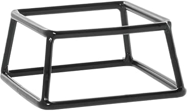 HUBERT Pedestal Display Riser Square Black Rubber-Coated - 7"L x 6"W x 3"H