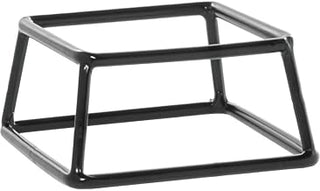 HUBERT Pedestal Display Riser Square Black Rubber-Coated - 7"L x 6"W x 3"H