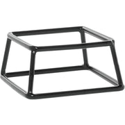 Pedestal Display Riser Square Black Rubber-Coated - 7"L x 6"W x 3"H by HUBERT – Steel, Black, Model 191538025198