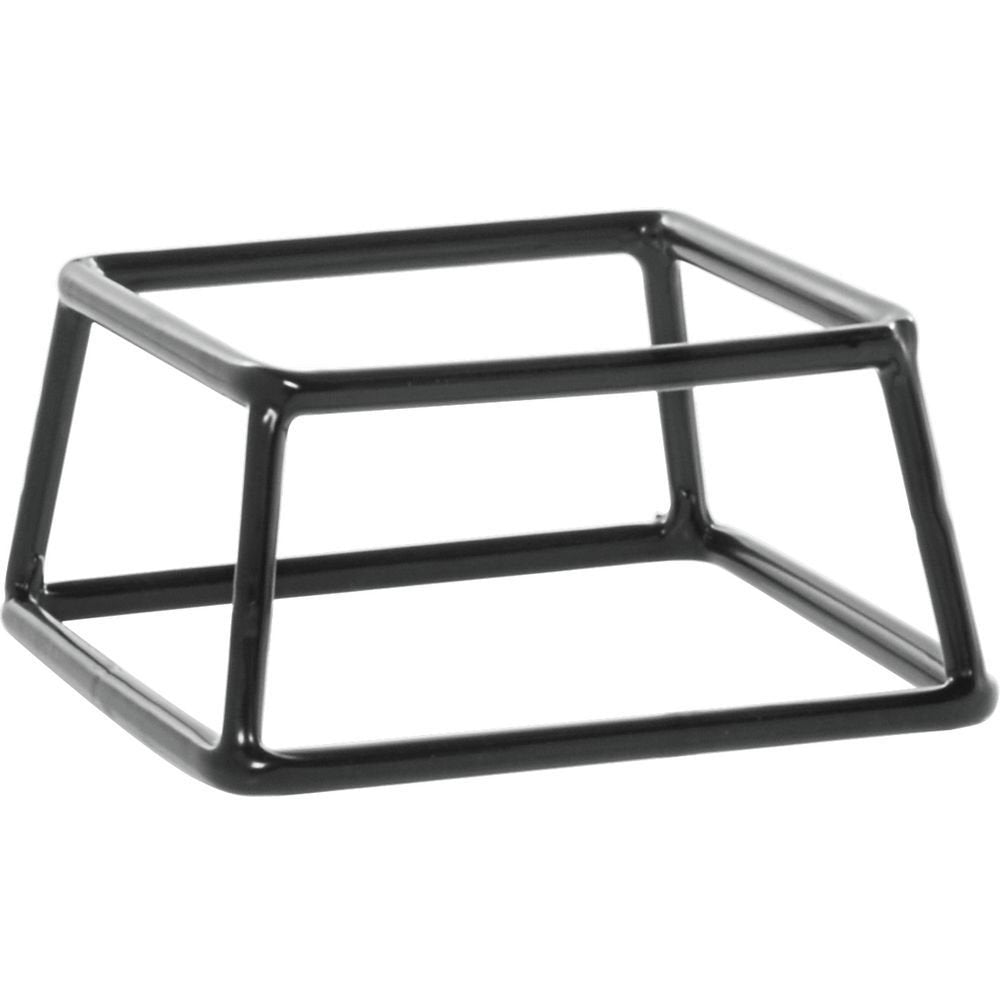 Pedestal Display Riser Square Black Rubber-Coated - 7"L x 6"W x 3"H by HUBERT – Steel, Black, Model 191538025198