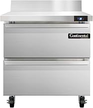 SW32-BS-D Single Section Work Top Refrigerator 32" W, With Back Splash & Drawers
