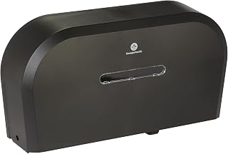 Georgia-Pacific Two-Roll Jumbo Jr. Toilet Paper Dispenser by GP PRO, Black, 59210, 22.1"W x 4.8"D x 12.1" H
