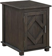 Lexicon Lakeside Rubber Wood Chairside Table in Brown