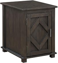 Lexicon Lakeside Rubber Wood Chairside Table in Brown