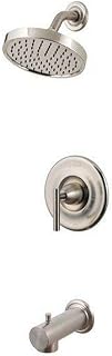 Pfister R89-8NK1 R89-8NK1 Contempra 1-Handle Tub and Shower Combo Trim with Rain Can Shower Head, Brushed Nickel