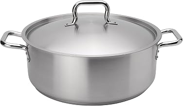 Browne Foodservice Elements 15 Quart Stainless Steel Brazier w/Cover, NSF