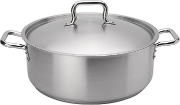 Browne Foodservice Elements 15 Quart Stainless Steel Brazier w/Cover, NSF