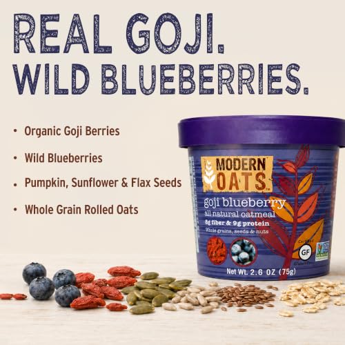Modern Oats Goji Blueberry / 2.6 Ounce (Pack of 12) / 12 Breakfast Foods
