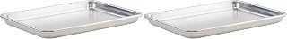 Winco Commercial-Grade Aluminum Sheet Pan, 18 Gauge, 1/4 Size (Pack of 2)