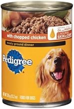 Pedigree Meaty Ground Dinner with Chopped Chicken Wet Dog Food, 13.2 Ounce - 12 per case.