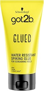Got2B Glued Water Resistant Spiking Gel 150 ml, Glued Spiking Gel for up to 72h Ultra Strong Hold, Water & Sweatproof, For Extreme Hairstyles, Vegan* Formula