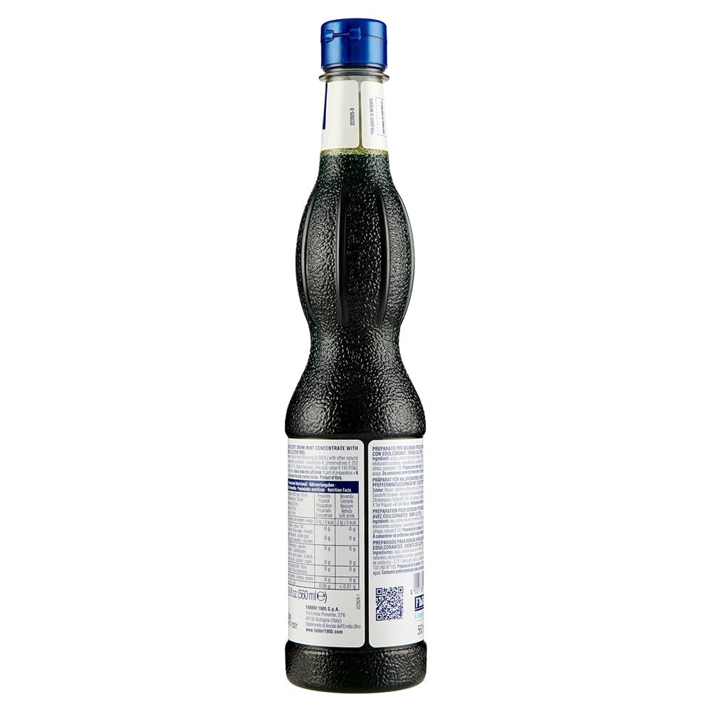 "Menta Zero" Mint Syrup 0% Sugar 18.9 fl.oz /560ml - Pack of by Fabbri – 18.9 fl.oz /560ml, Pack of 3, Model RinTalen