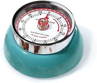 Zassenhaus Magnetic Retro 60 Minute Kitchen Timer, 2.75-Inch, Teal