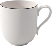 Villeroy & Boch Black Lines Mug with Handle 340 ml White with Black Rim, Dishwasher-Safe, Microwave-Safe, Coffee Cup, Coffee Mug, Cup, Premium Porcelain