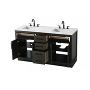 Alden Bathroom Vanity Mocha Brown by Lighting Design – Wood, Mocha Brown, Model VF29760DMMB