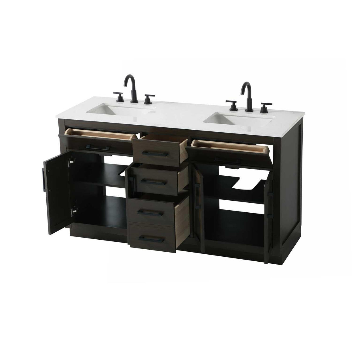 Alden Bathroom Vanity Mocha Brown by Lighting Design – Wood, Mocha Brown, Model VF29760DMMB