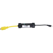 Circuit Sensor for Dual Cord Machines with 1 Wall Outlet Plug & 1 Twistlock by EDIC – 8"L x 2.5"W x 2.5"H, Black, Model 988CS