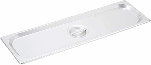 Winco Long Solid Cover for Steam Table Pan | Half-size fit, Corrosion resistant, Foodservice, Great for Steam Tables, Buffets and Food Preparation