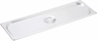Winco Long Solid Cover for Steam Table Pan | Half-size fit, Corrosion resistant, Foodservice, Great for Steam Tables, Buffets and Food Preparation