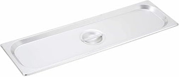 Winco Long Solid Cover for Steam Table Pan | Half-size fit, Corrosion resistant, Foodservice, Great for Steam Tables, Buffets and Food Preparation