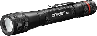 Coast G32 465 Lumen Flashlight with Pure Beam, Twist Focus and Bulls-Eye Spot Beam, Black